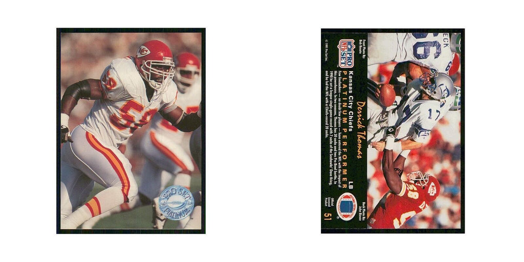 1991 Pro Set Platinum Derrick Thomas RC Chiefs #51
