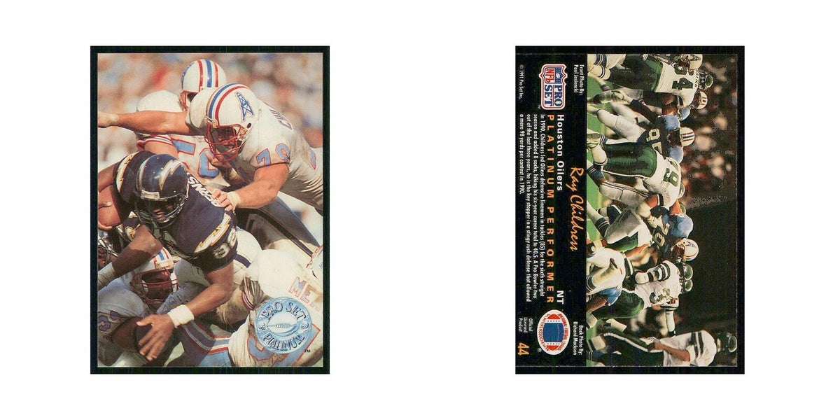 1991 Pro Set Platinum Ray Childress Houston Oilers #44