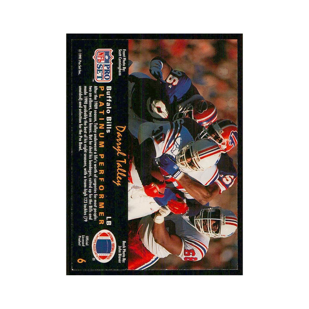 1991 Pro Set Platinum Darryl Talley Bills #6