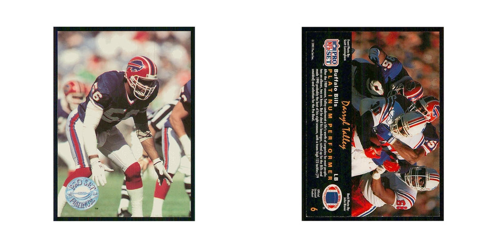 1991 Pro Set Platinum Darryl Talley Bills #6