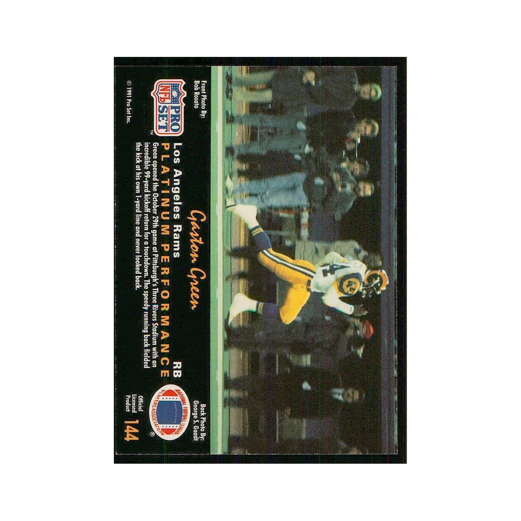 1991 Pro Set Platinum Gaston Green Rams #144