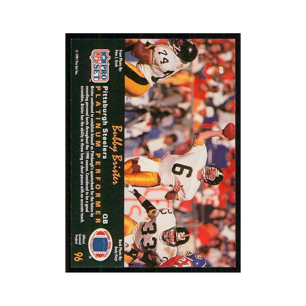1991 Pro Set Platinum Bubby Brister Steelers #96