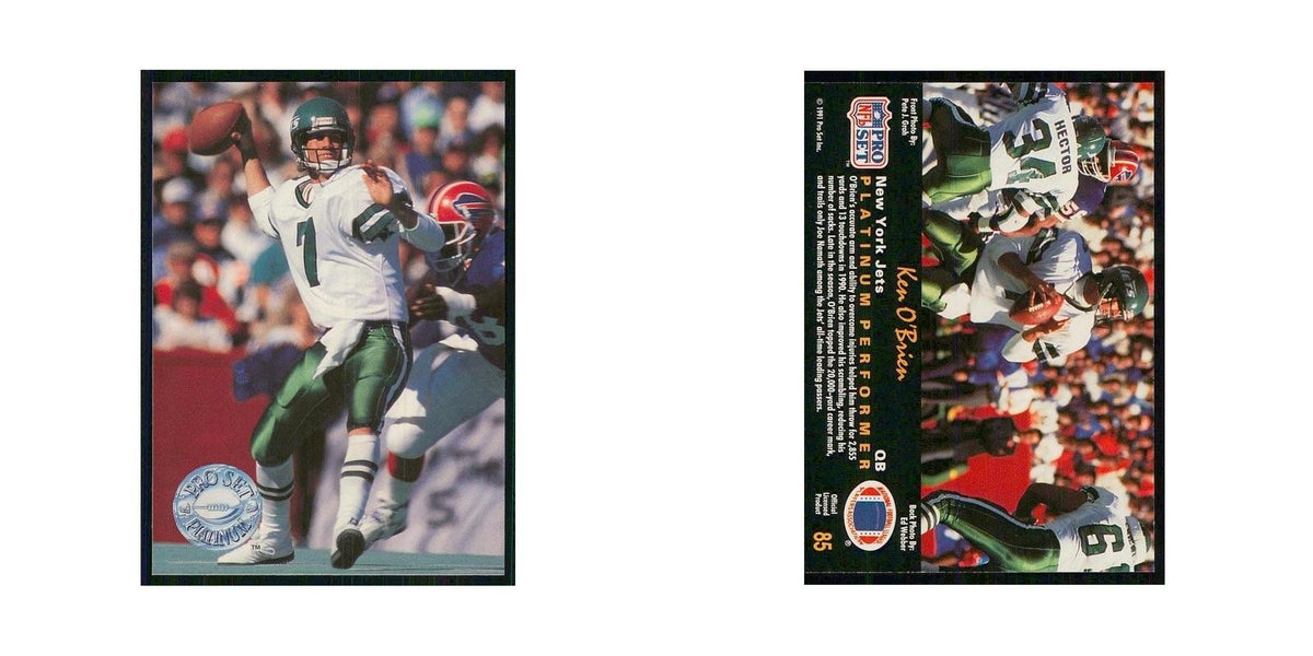 1991 Pro Set Platinum Ken O'Brien Jets #85