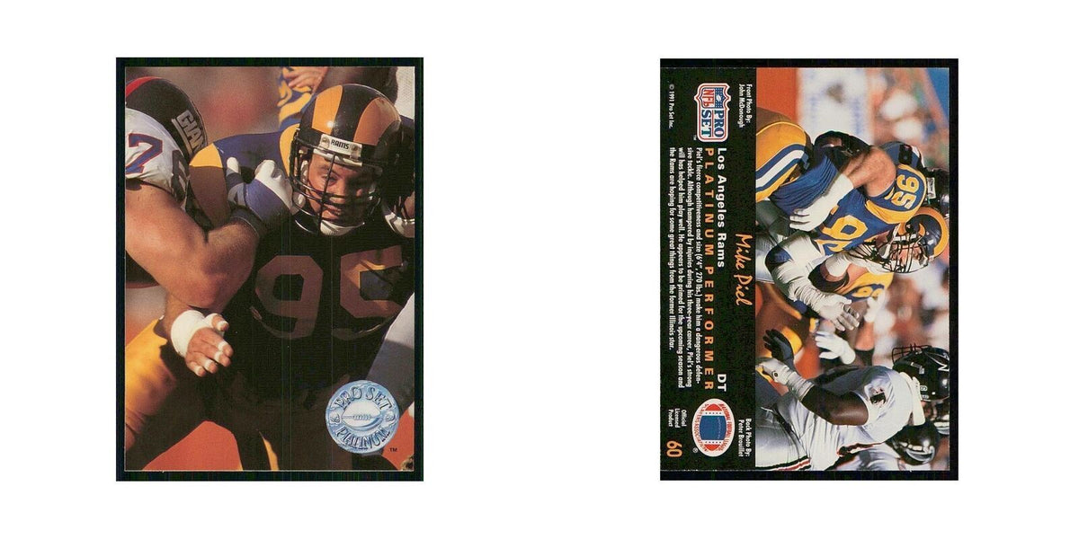 1991 Pro Set Platinum Mike Piel Rams #60