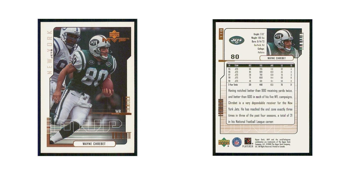 2000 Upper Deck MVP Wayne Chrebet Jets #118