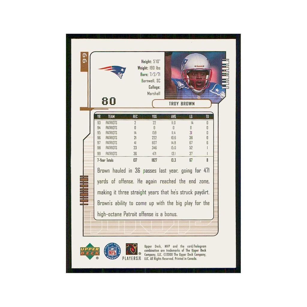 2000 Upper Deck MVP Troy Brown Patriots #99