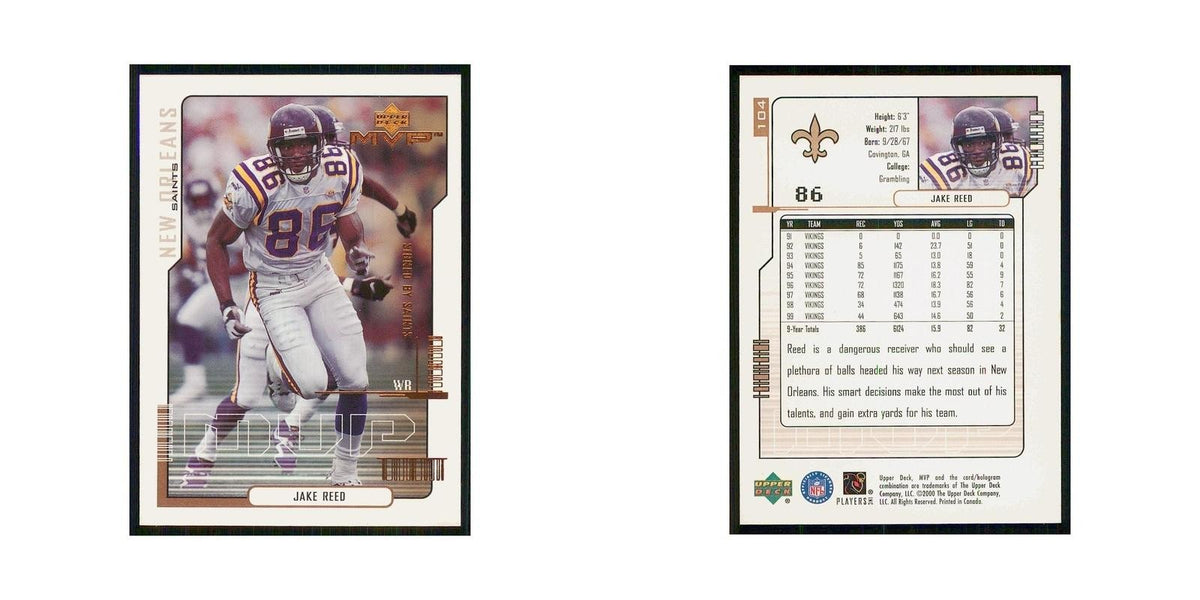 2000 Upper Deck MVP Jake Reed Saints #104