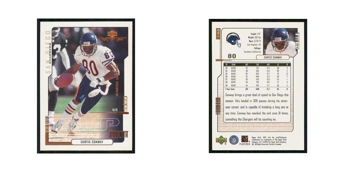 2000 Upper Deck MVP Curtis Conway San Diego Chargers #146