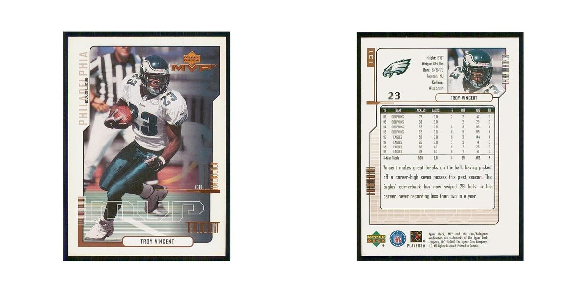 2000 Upper Deck MVP Troy Vincent Eagles #131