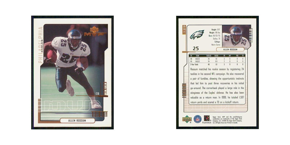 2000 Upper Deck MVP Allen Rossum Eagles #129