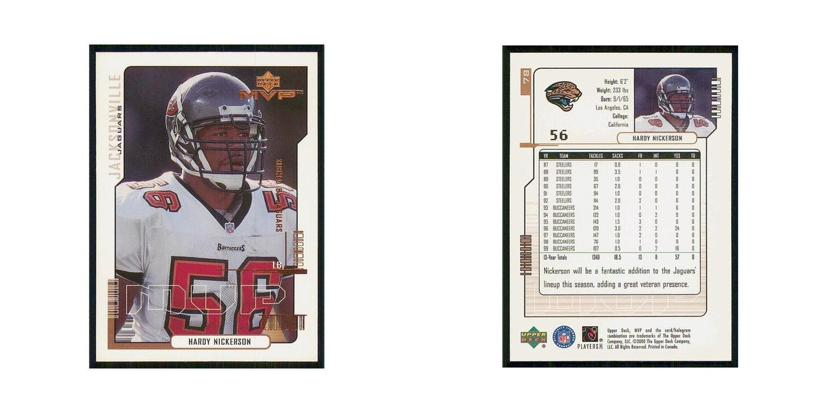 2000 Upper Deck MVP Hardy Nickerson Buccaneers #78