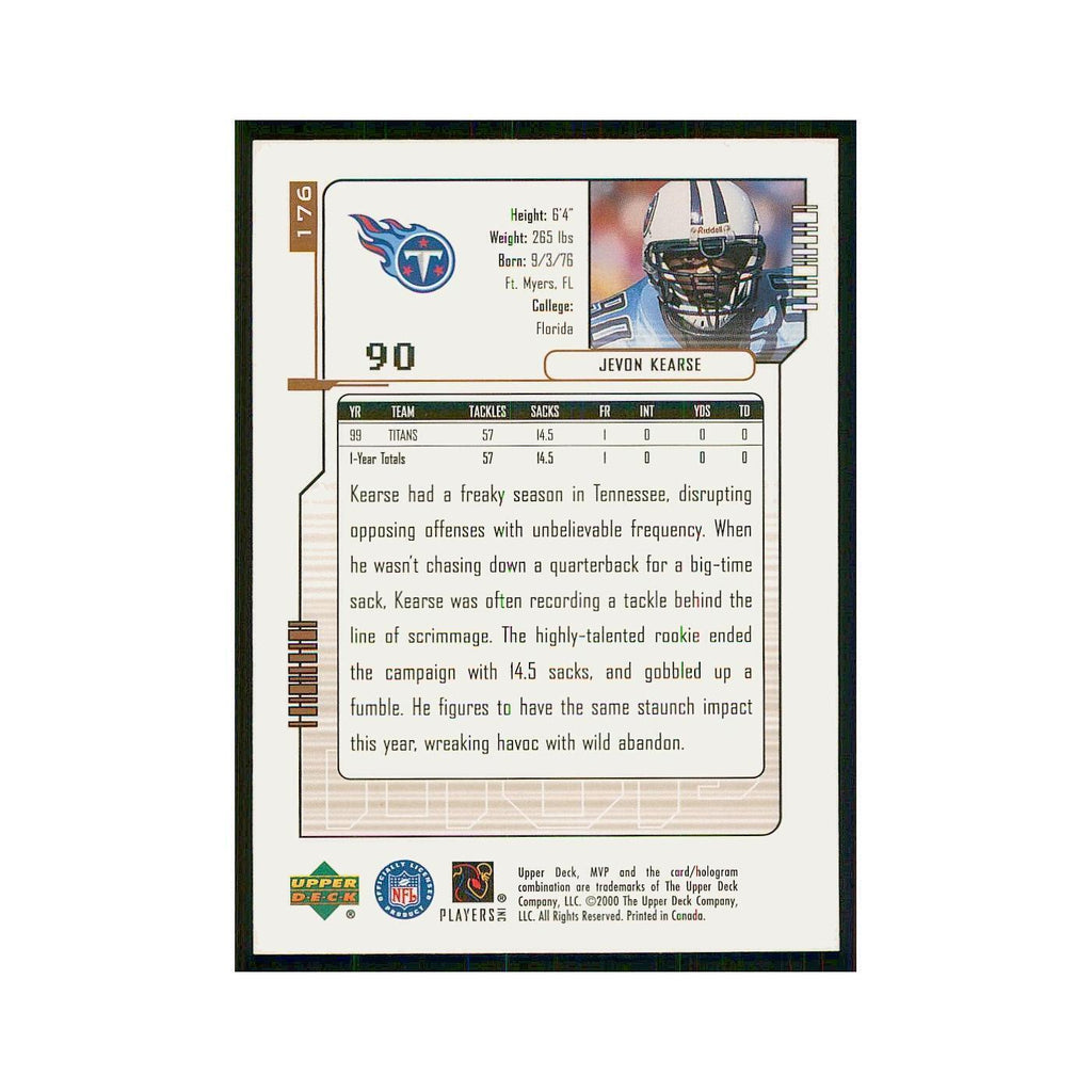 2000 Upper Deck MVP Jevon Kearse Titans #176