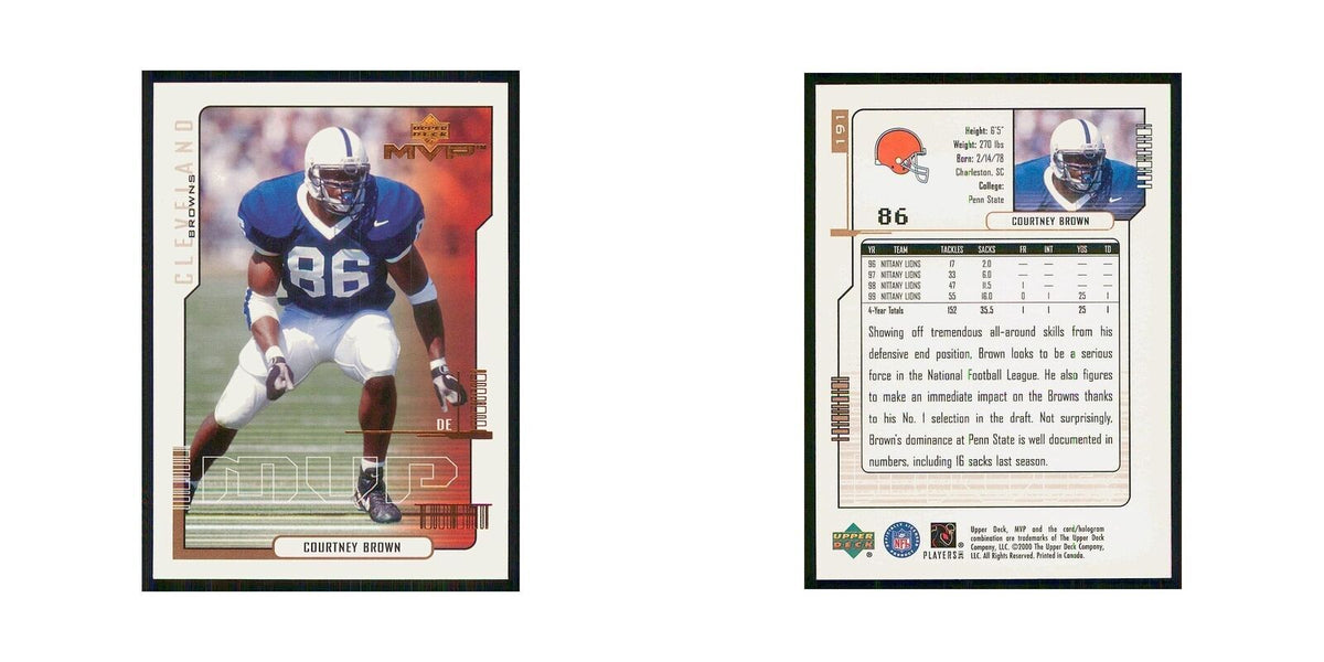 2000 Upper Deck MVP Courtney Brown RC Browns #191