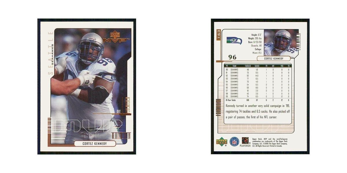 2000 Upper Deck MVP Cortez Kennedy Seahawks #163