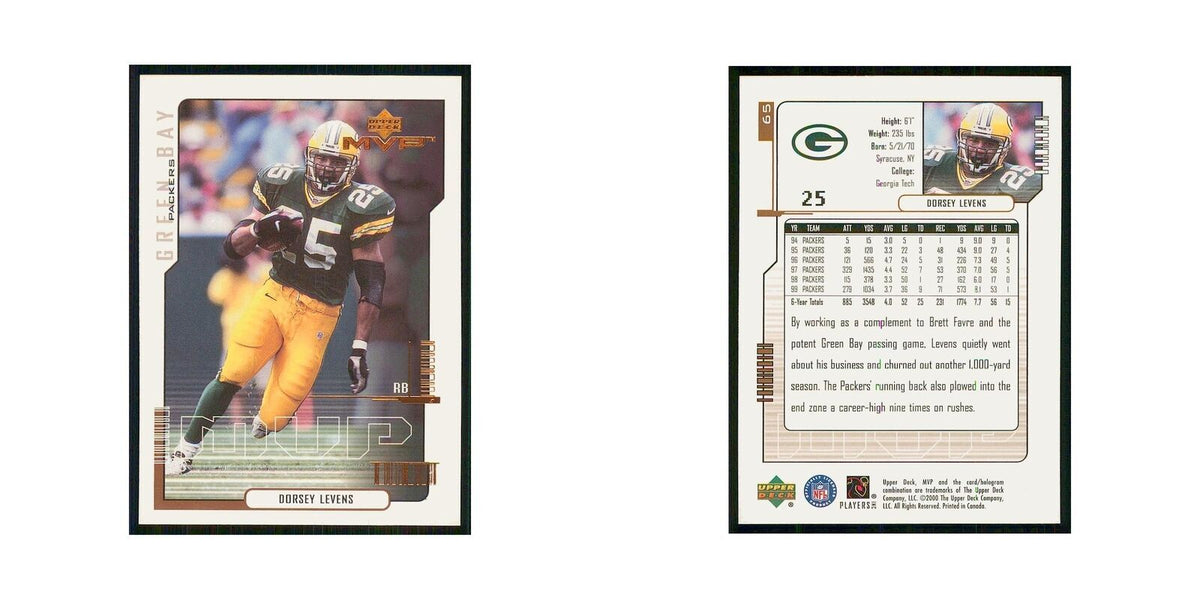 2000 Upper Deck MVP Dorsey Levens Packers #65