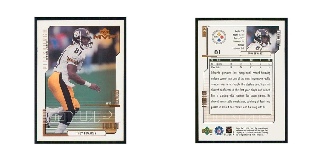2000 Upper Deck MVP Troy Edwards Steelers #132