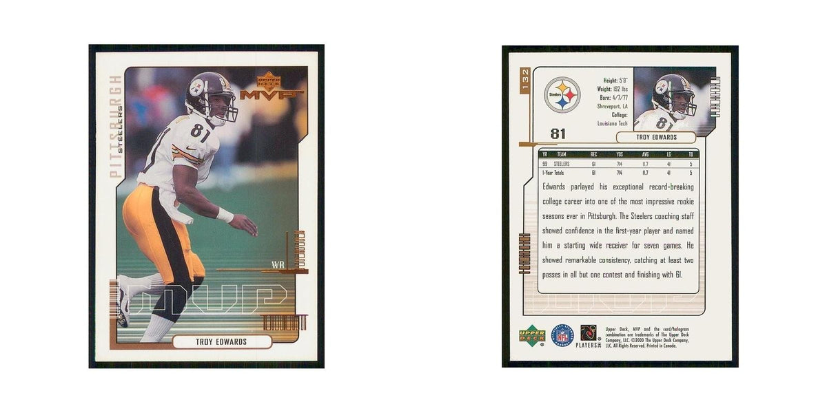 2000 Upper Deck MVP Troy Edwards Steelers #132