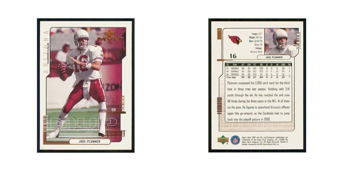 2000 Upper Deck MVP Jake Plummer Cardinals #1