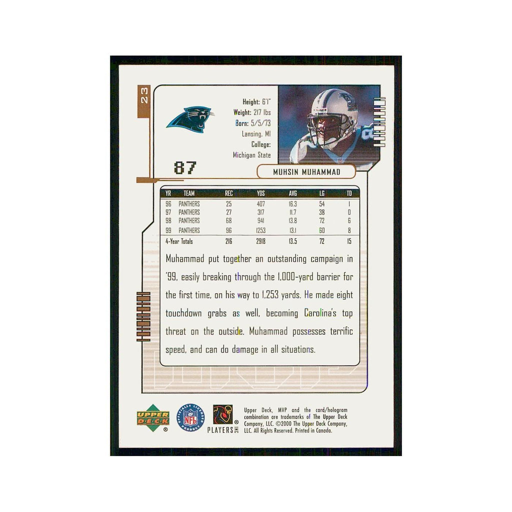 2000 Upper Deck MVP Muhsin Muhammad Panthers #23