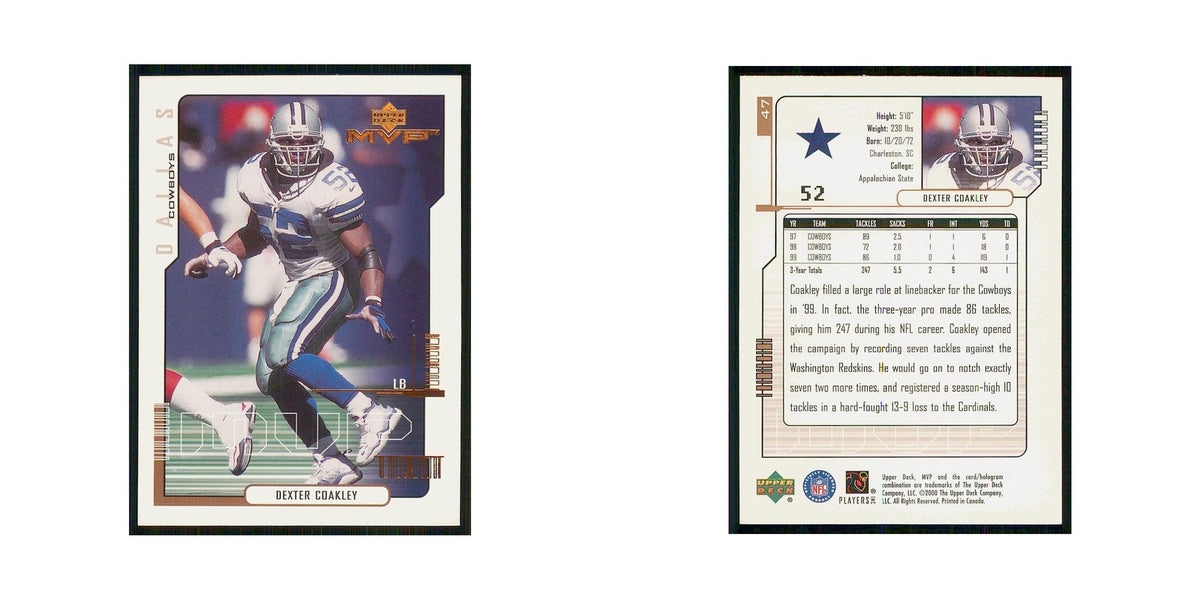 2000 Upper Deck MVP Dexter Coakley Cowboys #47