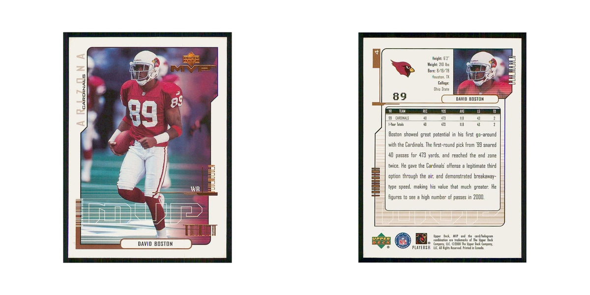 2000 Upper Deck MVP David Boston Cardinals #4