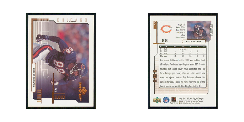 2000 Upper Deck MVP Marcus Robinson Bears #30