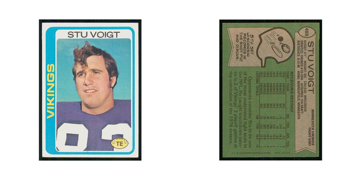 1978 Topps Stu Voigt Vikings #489