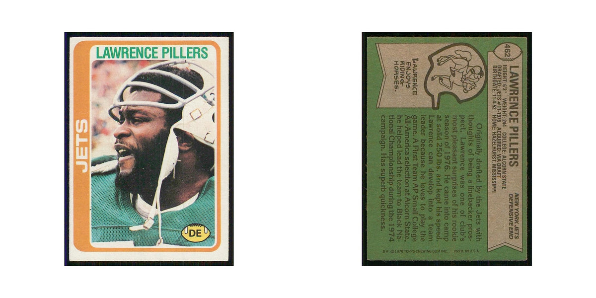 1978 Topps Lawrence Pillers Jets #462