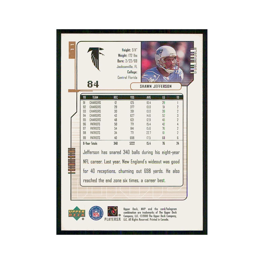 2000 Upper Deck MVP Shawn Jefferson Falcons #11