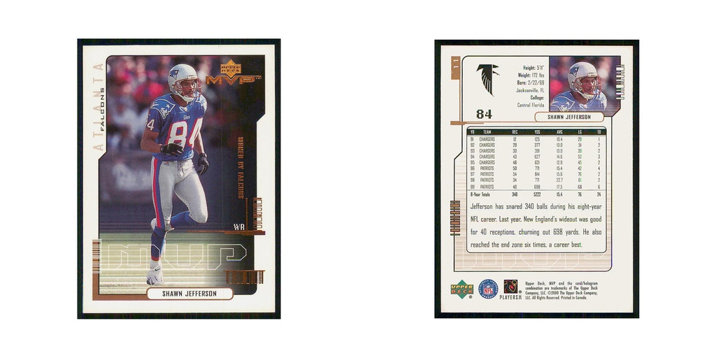 2000 Upper Deck MVP Shawn Jefferson Falcons #11