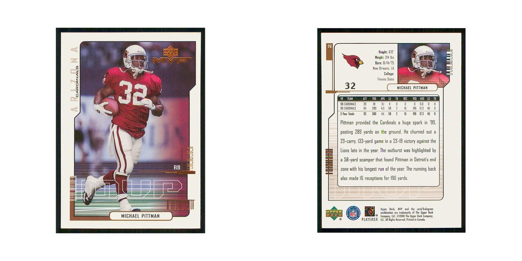 2000 Upper Deck MVP Michael Pittman Cardinals #2