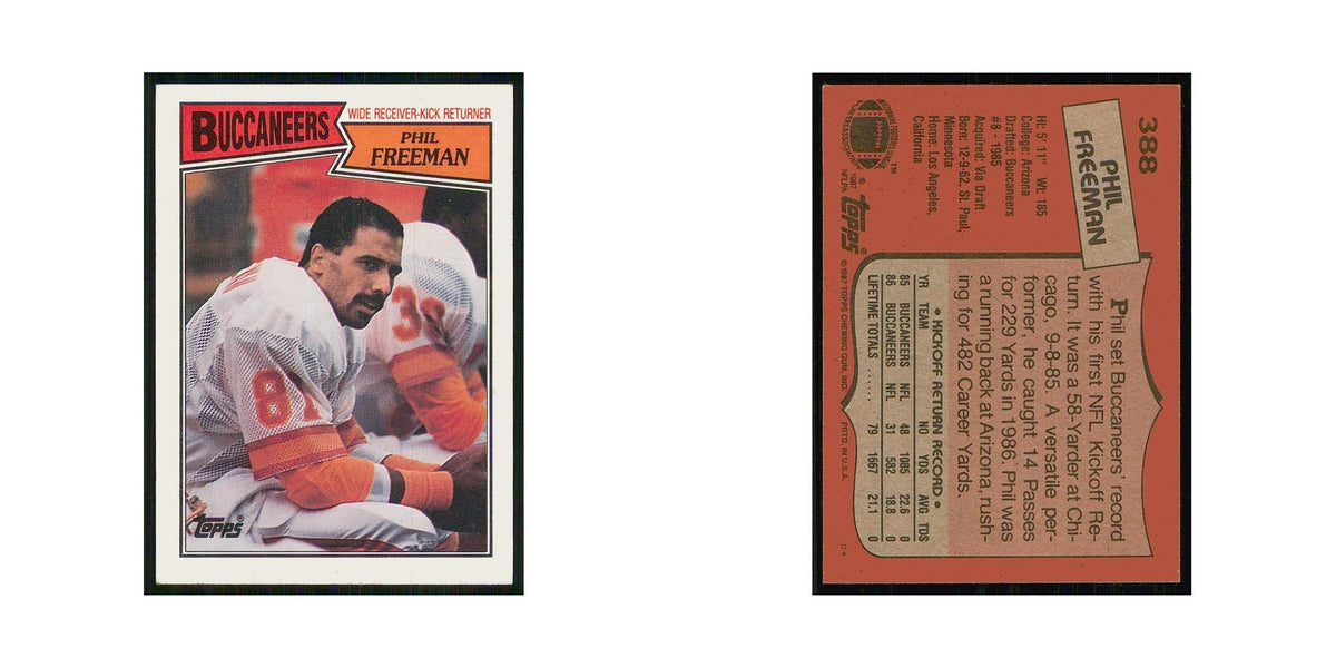 1987 Topps Phil Freeman RC Buccaneers #388