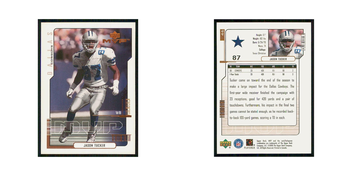 2000 Upper Deck MVP Jason Tucker Cowboys #46
