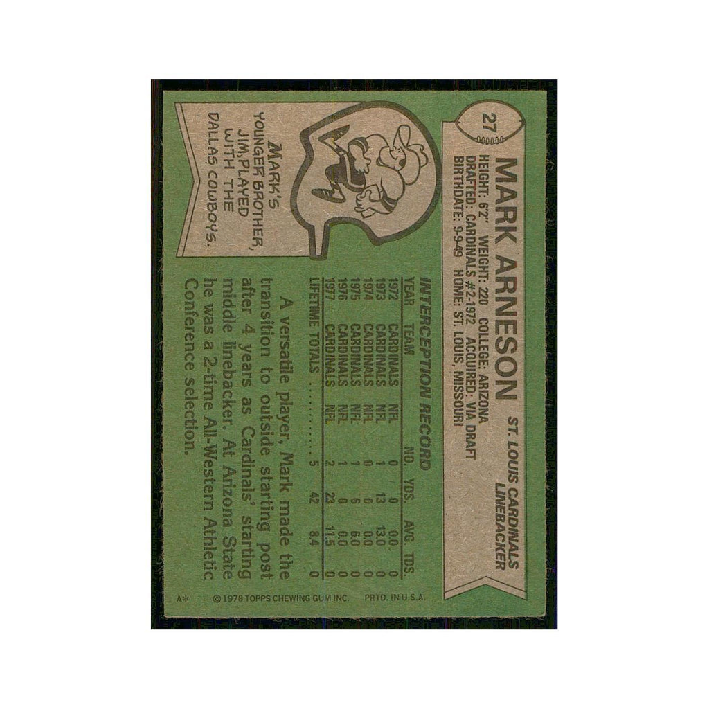 1978 Topps Mark Arneson Cardinals #27