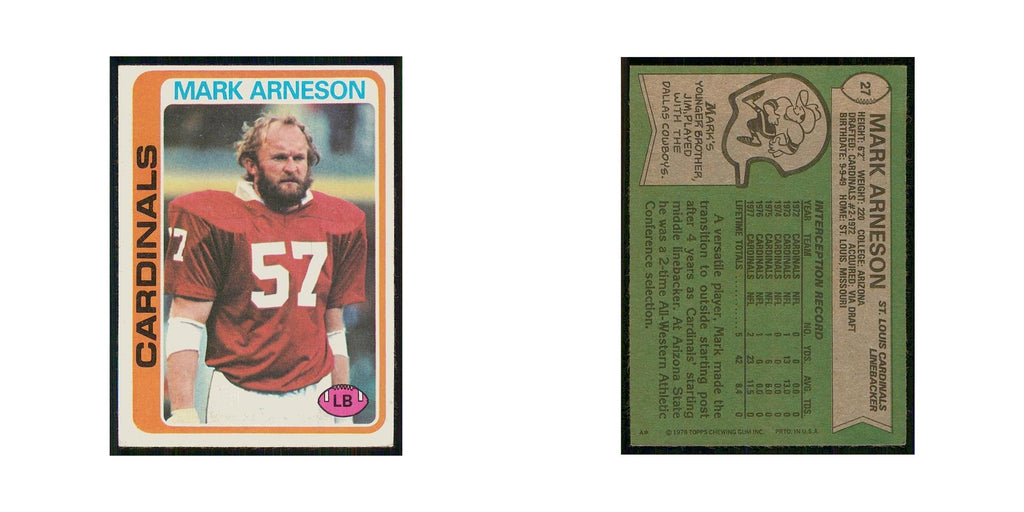 1978 Topps Mark Arneson Cardinals #27