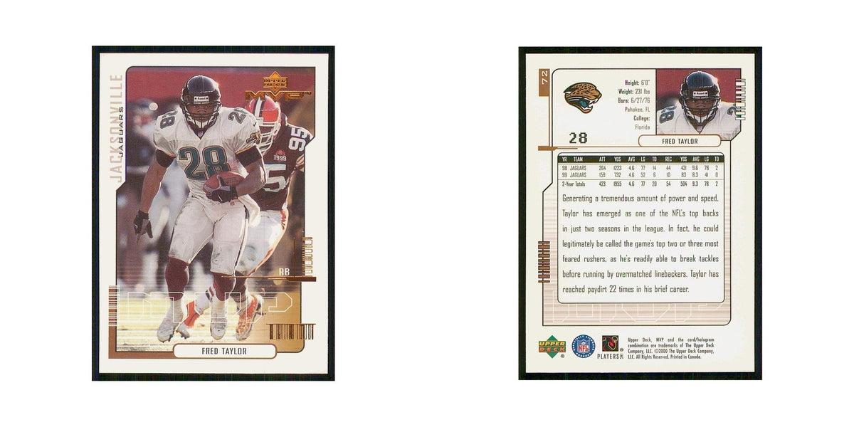 2000 Upper Deck MVP Fred Taylor Jaguars #72