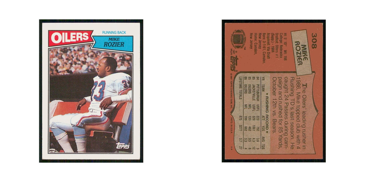 1987 Topps Mike Rozier Houston Oilers #308