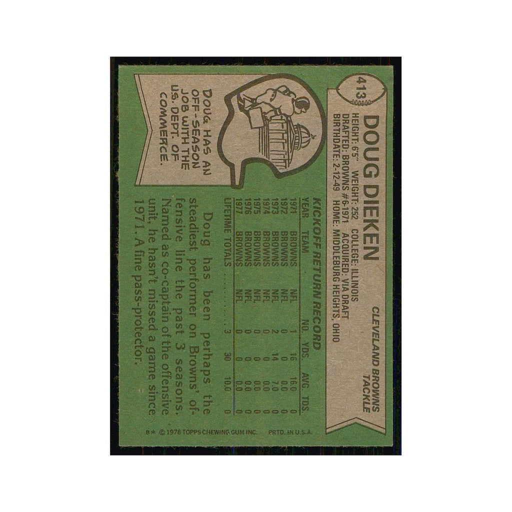 1978 Topps Doug Dieken Browns #413