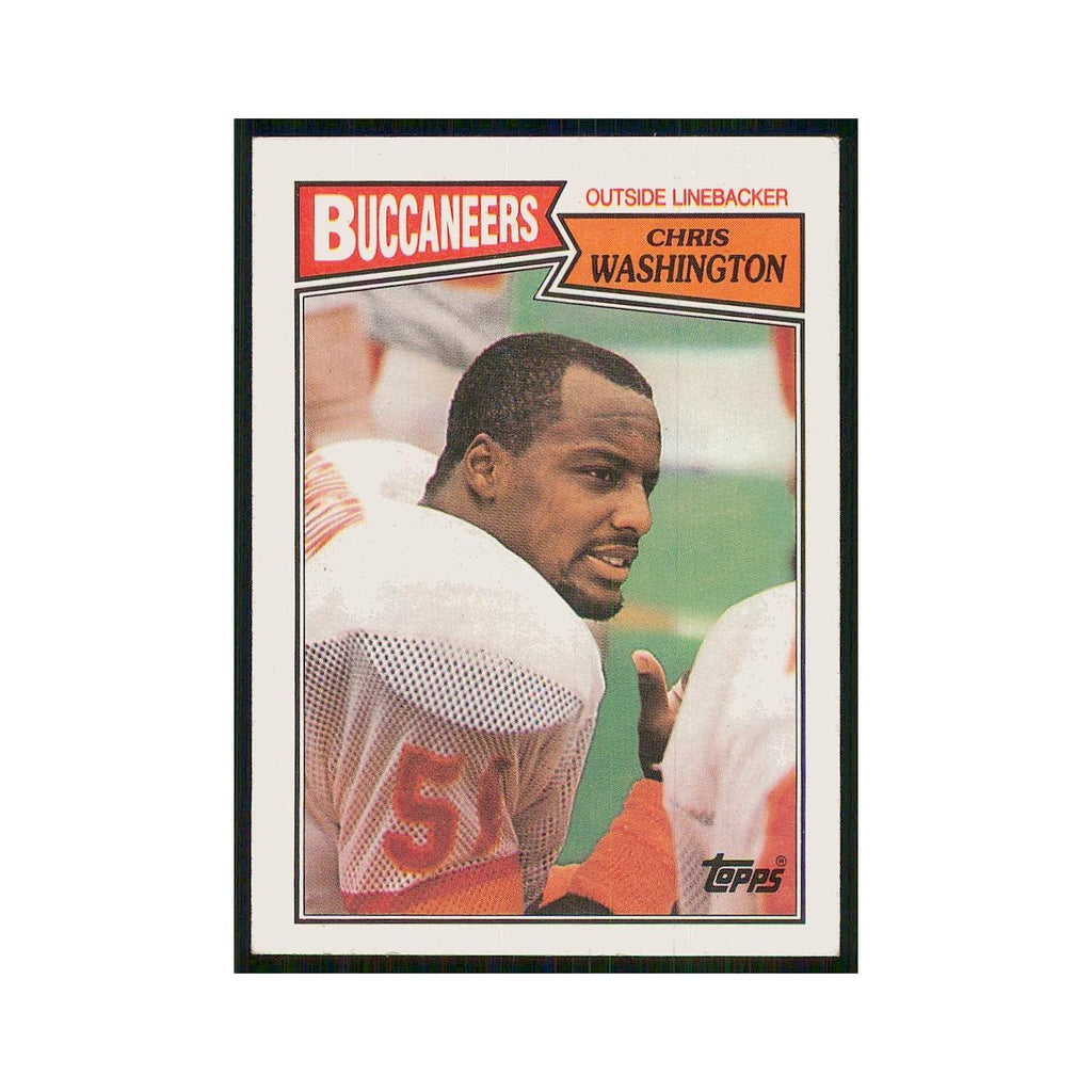 1987 Topps Chris Washington RC Buccaneers #393