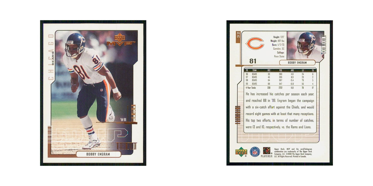 2000 Upper Deck MVP Bobby Engram Bears #32