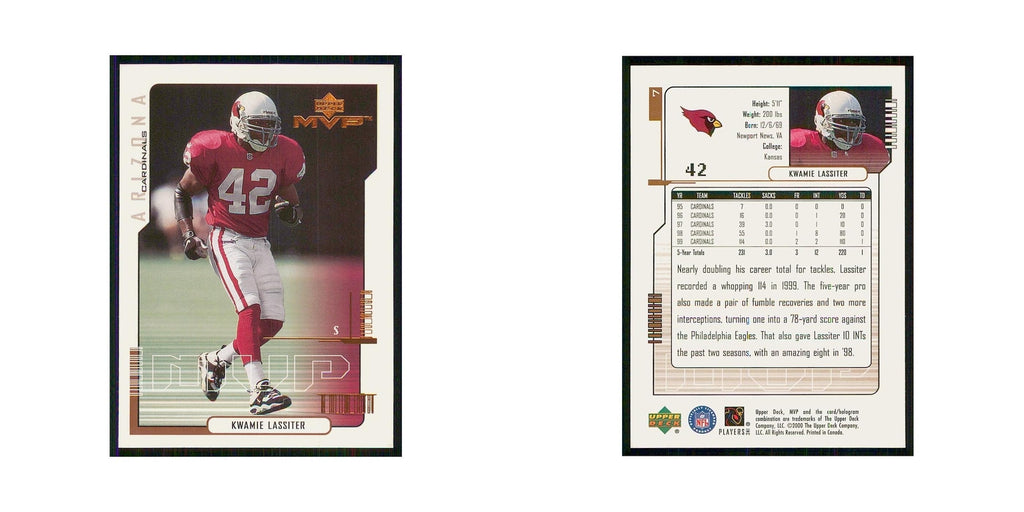 2000 Upper Deck MVP Kwamie Lassiter Cardinals #7