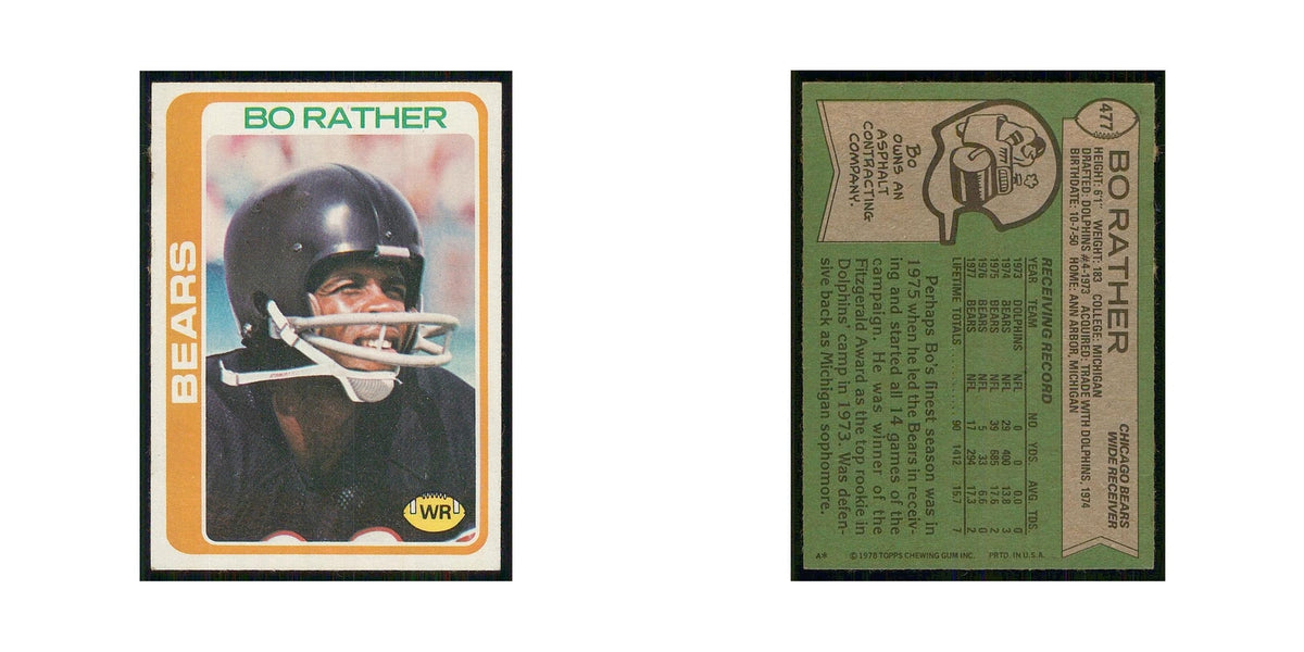 1978 Topps Bo Rather Bears #477