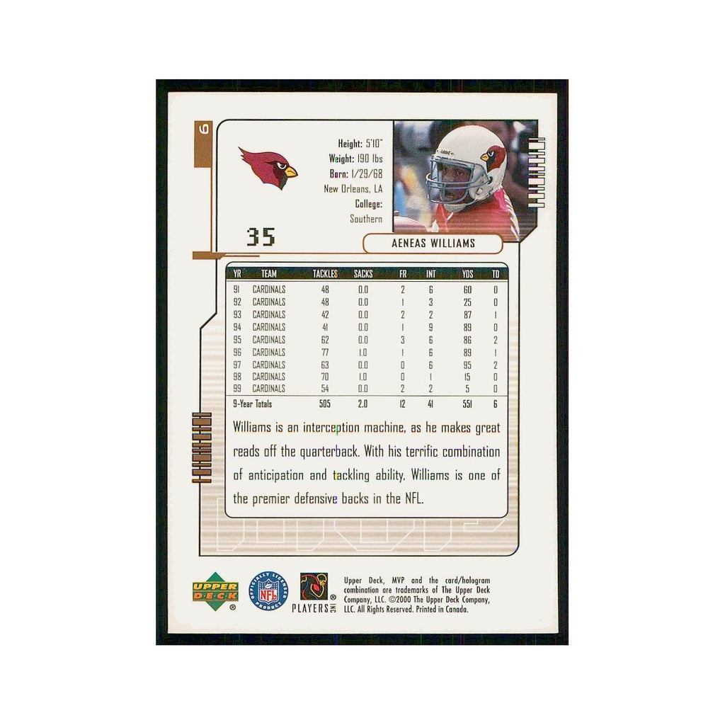 2000 Upper Deck MVP Aeneas Williams Cardinals #6
