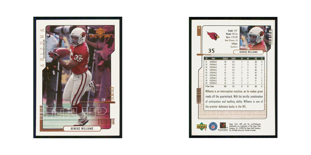 2000 Upper Deck MVP Aeneas Williams Cardinals #6