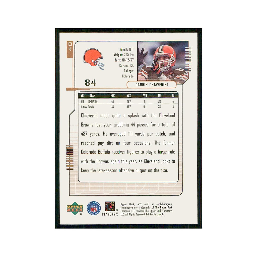 2000 Upper Deck MVP Darrin Chiaverini Browns #40