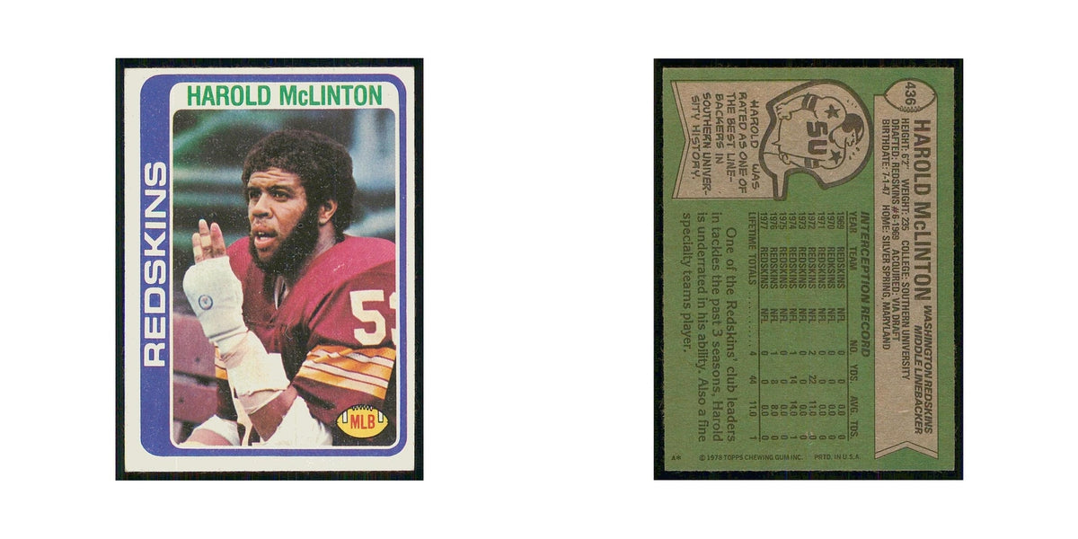 1978 Topps Harold McLinton Redskins #436