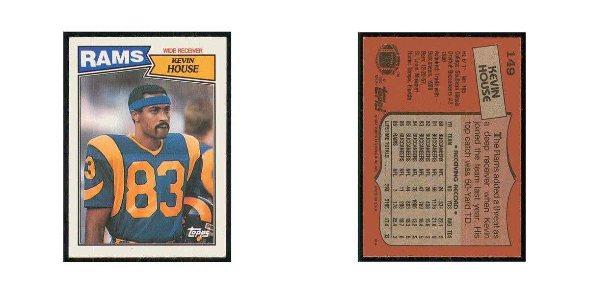 1987 Topps Kevin House Rams #149