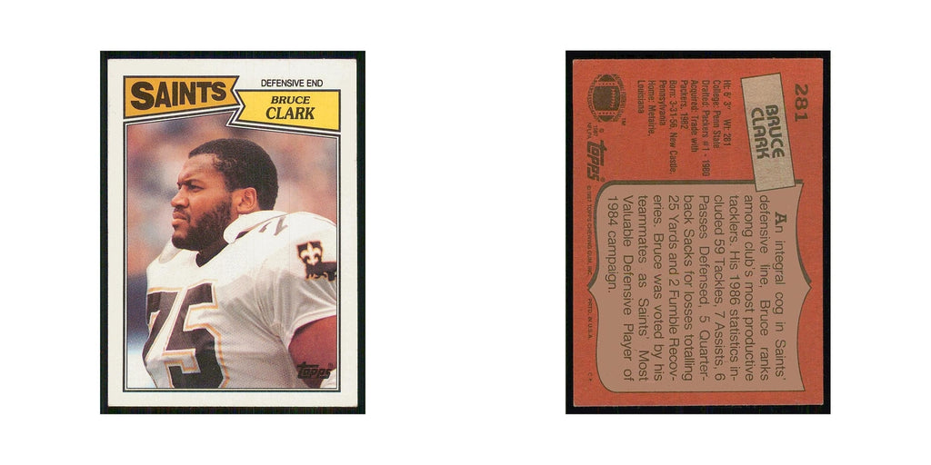 1987 Topps Bruce Clark Saints #281