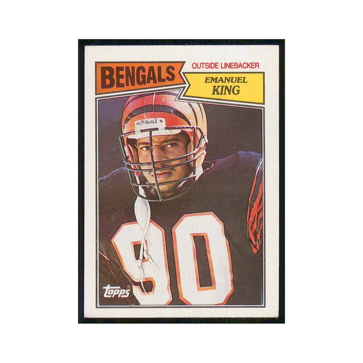 1987 Topps Emanuel King RC Bengals #196