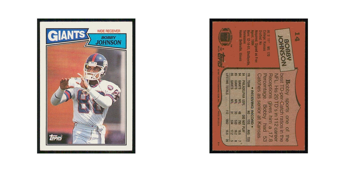 1987 Topps Bobby Johnson Giants #14